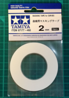 TAMIYA эластичный малярный скотч шириной 2 мм для изгибов кузова - #TAM87177