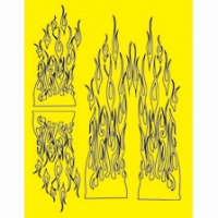 Набор малярных масок PARMA GHOST FLAMES, лист 205 х 290 мм - #10830